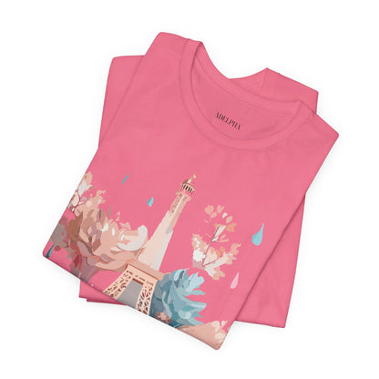 Natural Cotton Tee Shirt - Beautiful Places Collection - Paris Printify
