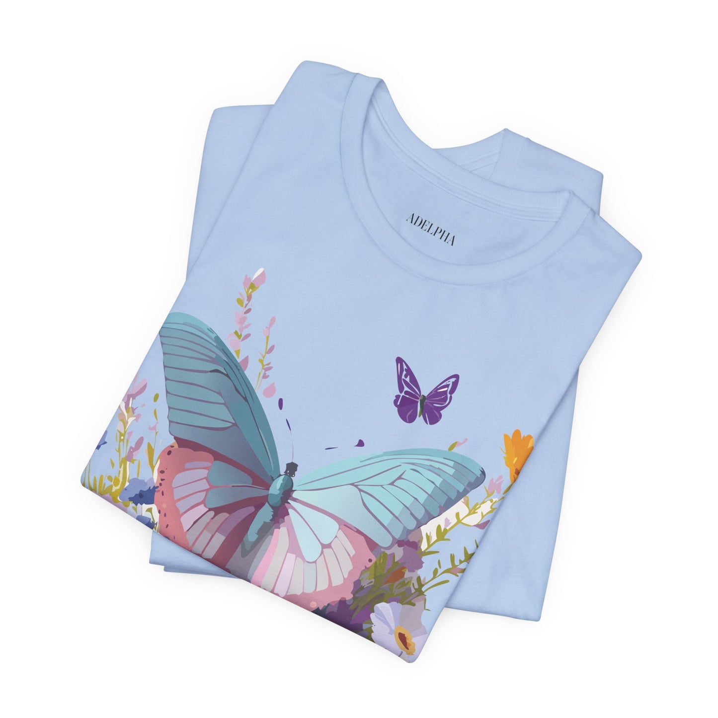 T-shirt en coton naturel avec papillon