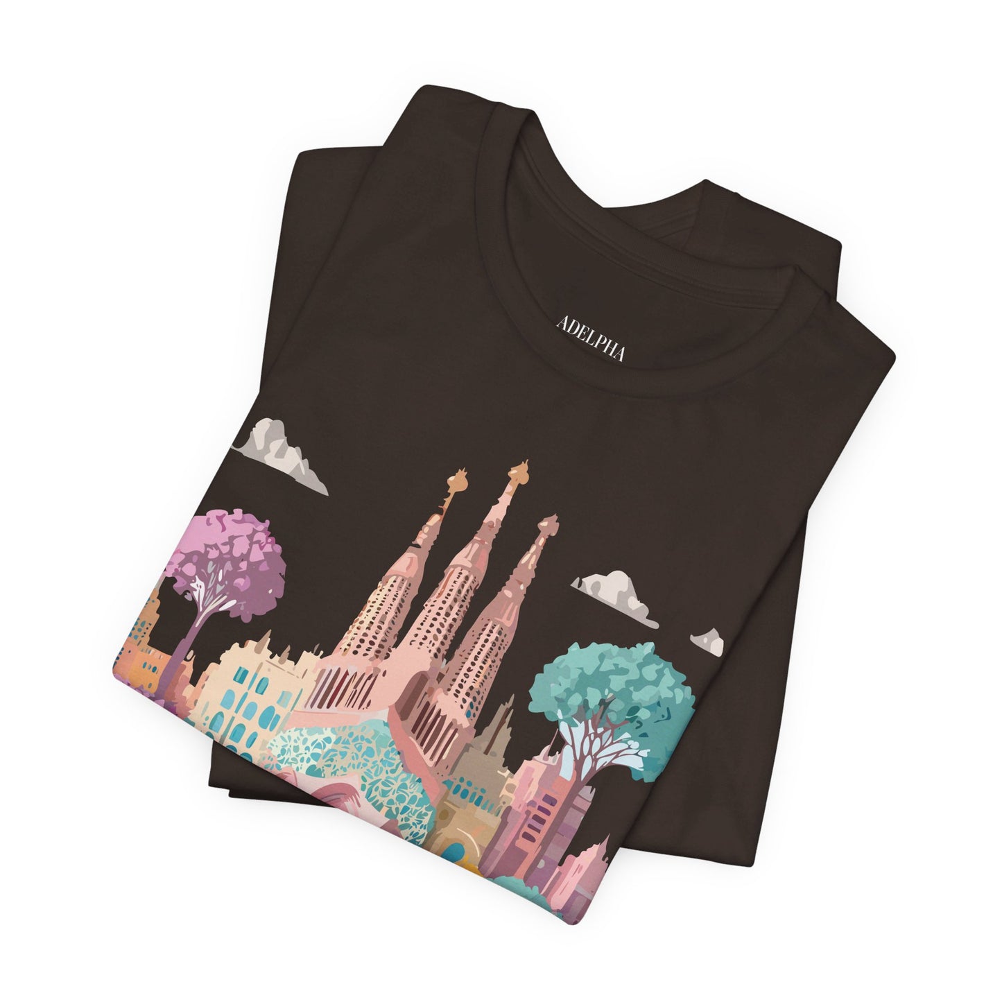 T-shirt en coton naturel - Collection Beautiful Places - Barcelone