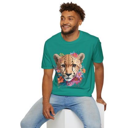 Cheetah Print Unisex Softstyle Tee Gildan 64000 Cotton Short Sleeve Shirt