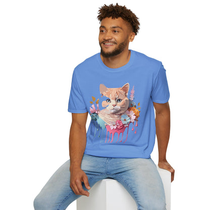Cat Shirt Unisex Kitten Tee Softstyle Gildan 64000 Cotton Tee