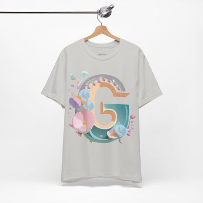 Natural Cotton Tee Shirt - Letters Collection - G Printify