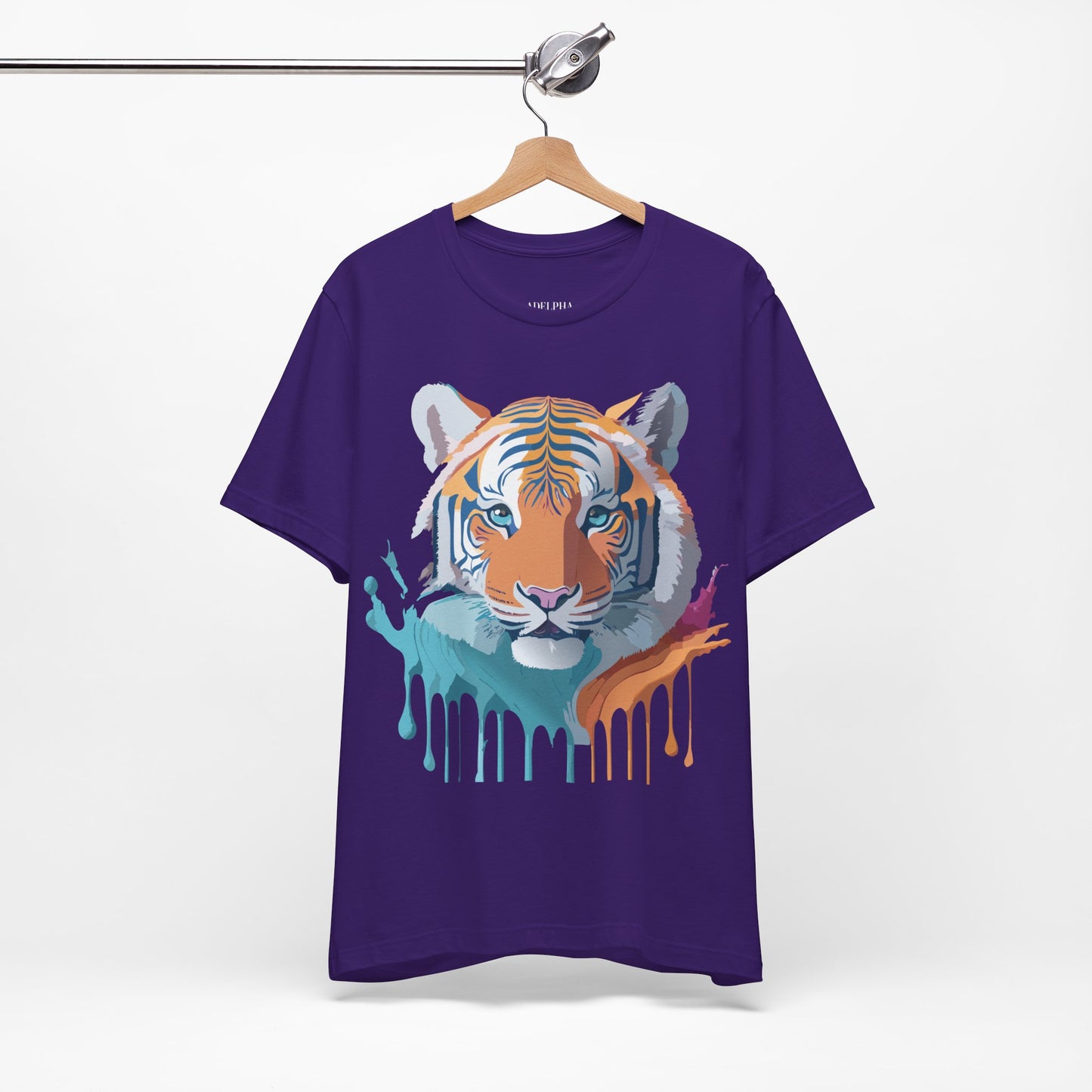 Natural Cotton Tee Shirt with Tiger