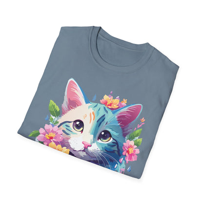 Cat Shirt Unisex Cat Lover Tee Premium Gildan Softstyle 64000 Lightweight