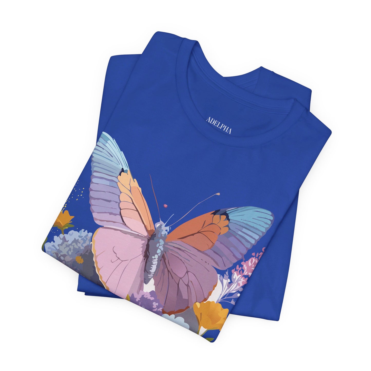 T-Shirt aus natürlicher Baumwolle mit Schmetterling