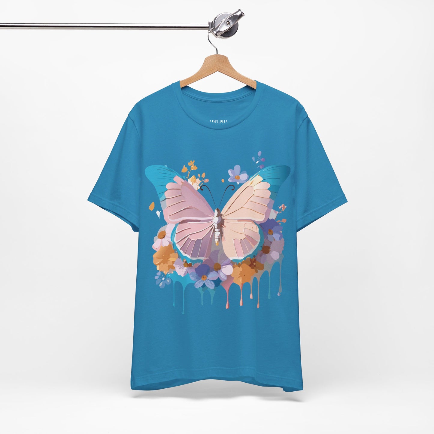 T-shirt en coton naturel avec papillon