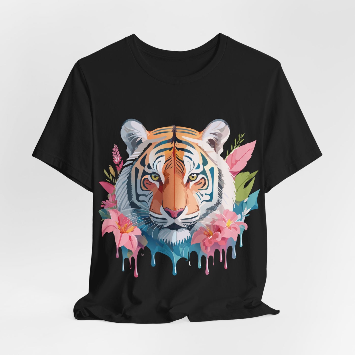 Natural Cotton Tee Shirt with Tiger