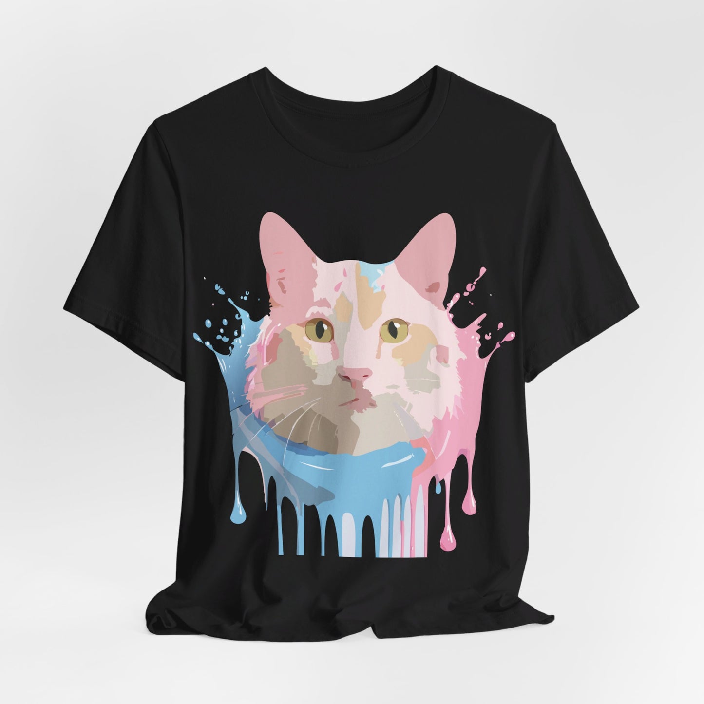 T-Shirt aus natürlicher Baumwolle mit Katze