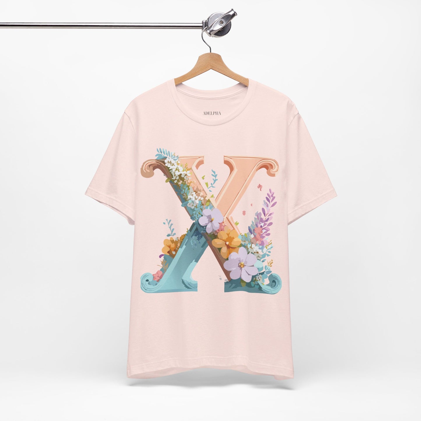 T-Shirt aus natürlicher Baumwolle – Letters Collection – X