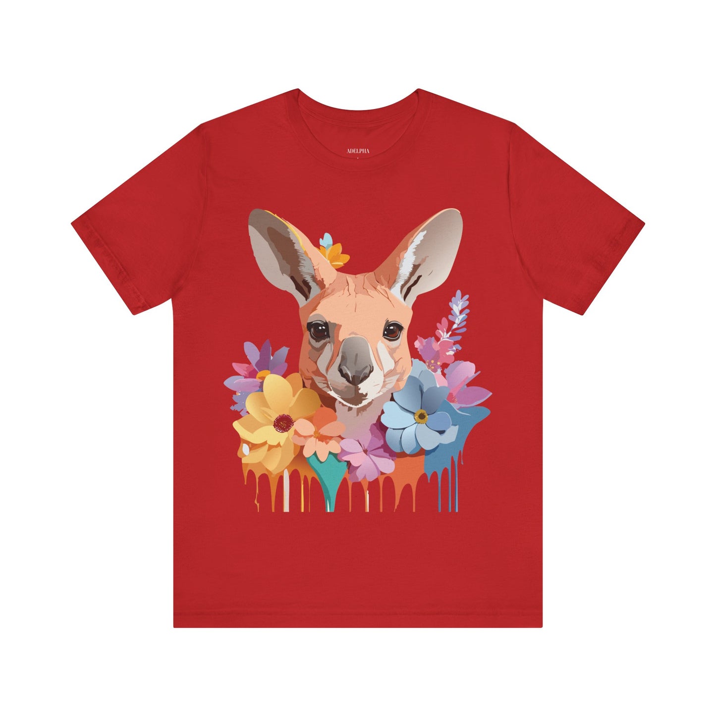 Natural Cotton Tee Shirt with Kangaroo