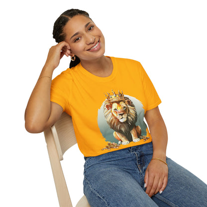 Unisex Lion Shirt Animal Tee Softstyle Gildan 64000 100 Percent Cotton Tee