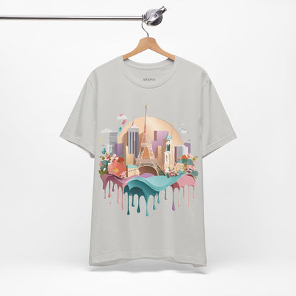Natural Cotton Tee Shirt - Beautiful Places Collection - Paris Printify