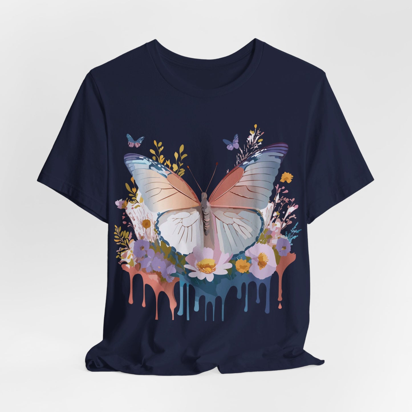 T-shirt en coton naturel avec papillon