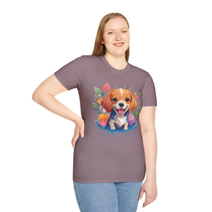 Dog Shirt Animal Print Tee Unisex Gildan Softstyle 64000 Cotton Tee