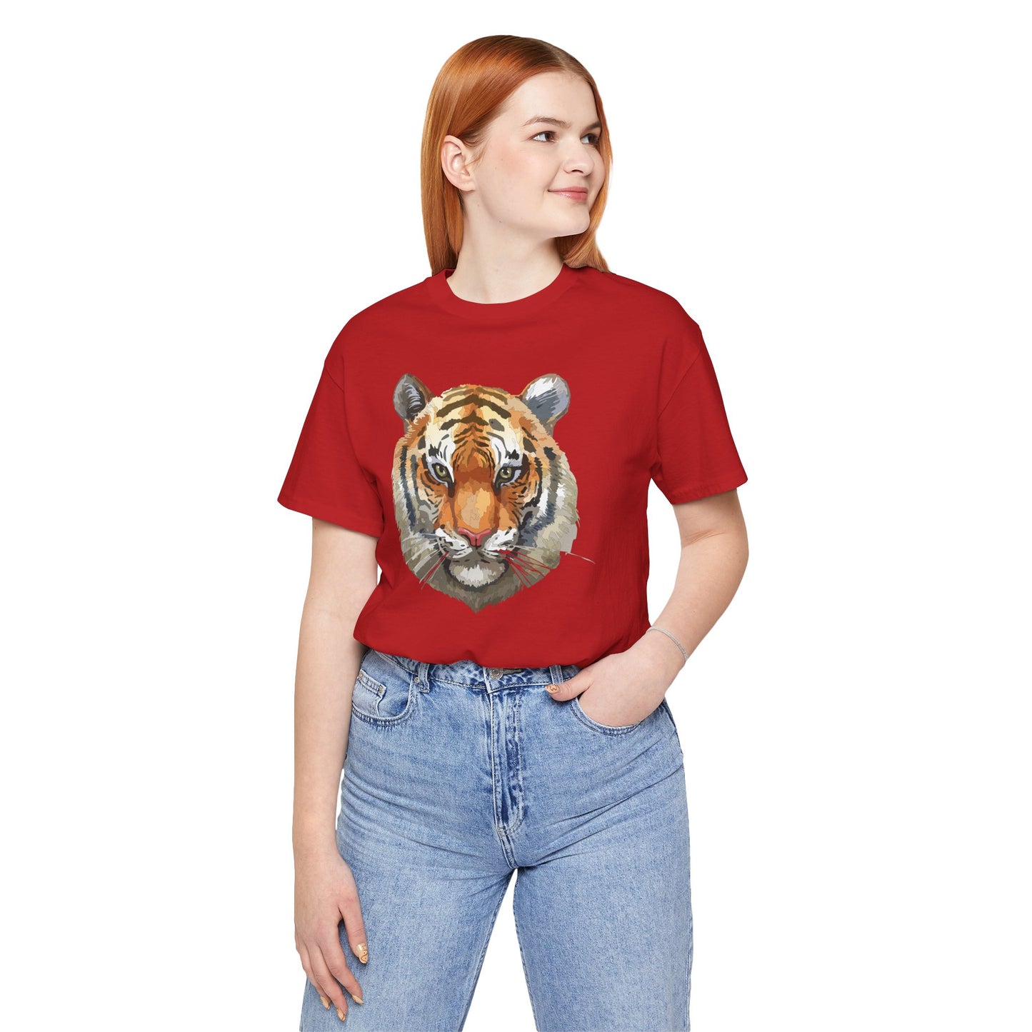 Wild Tiger Face Graphic T-Shirt Unisex Cotton Animal Design Wildlife Tee 1
