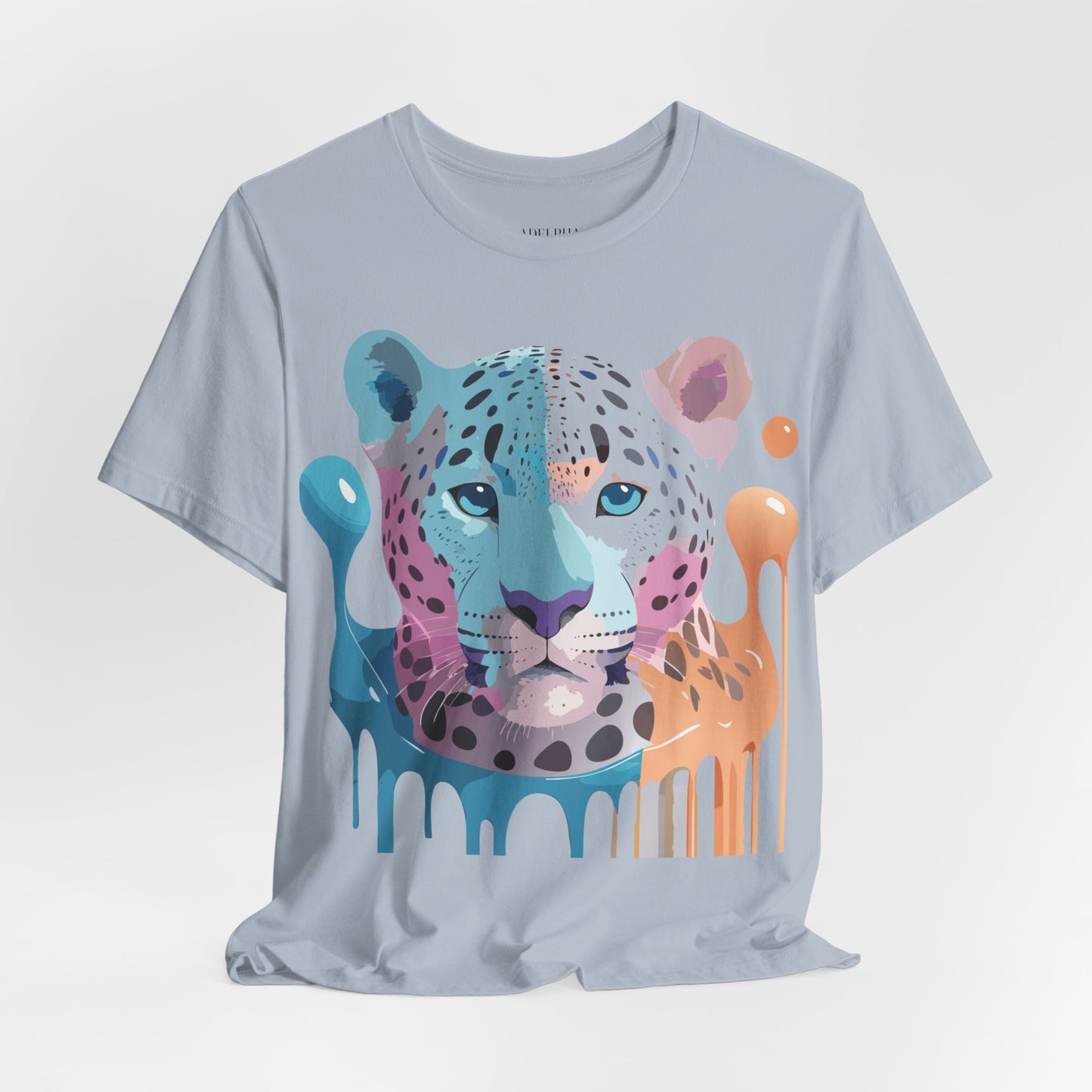 Natural Cotton Tee Shirt with Cheetah