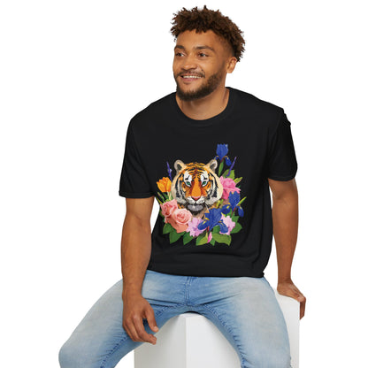Tiger Shirt Unisex Animal Tee Gildan Softstyle 64000 100 Percent Cotton
