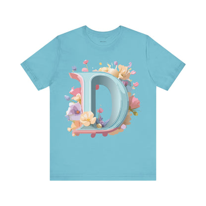 Natural Cotton Tee Shirt - Letters Collection - D Printify