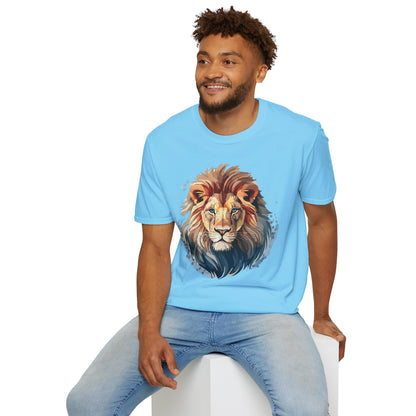 Unisex Lion Shirt Gildan Softstyle 64000 Tee 100 Percent Ring Spun Cotton