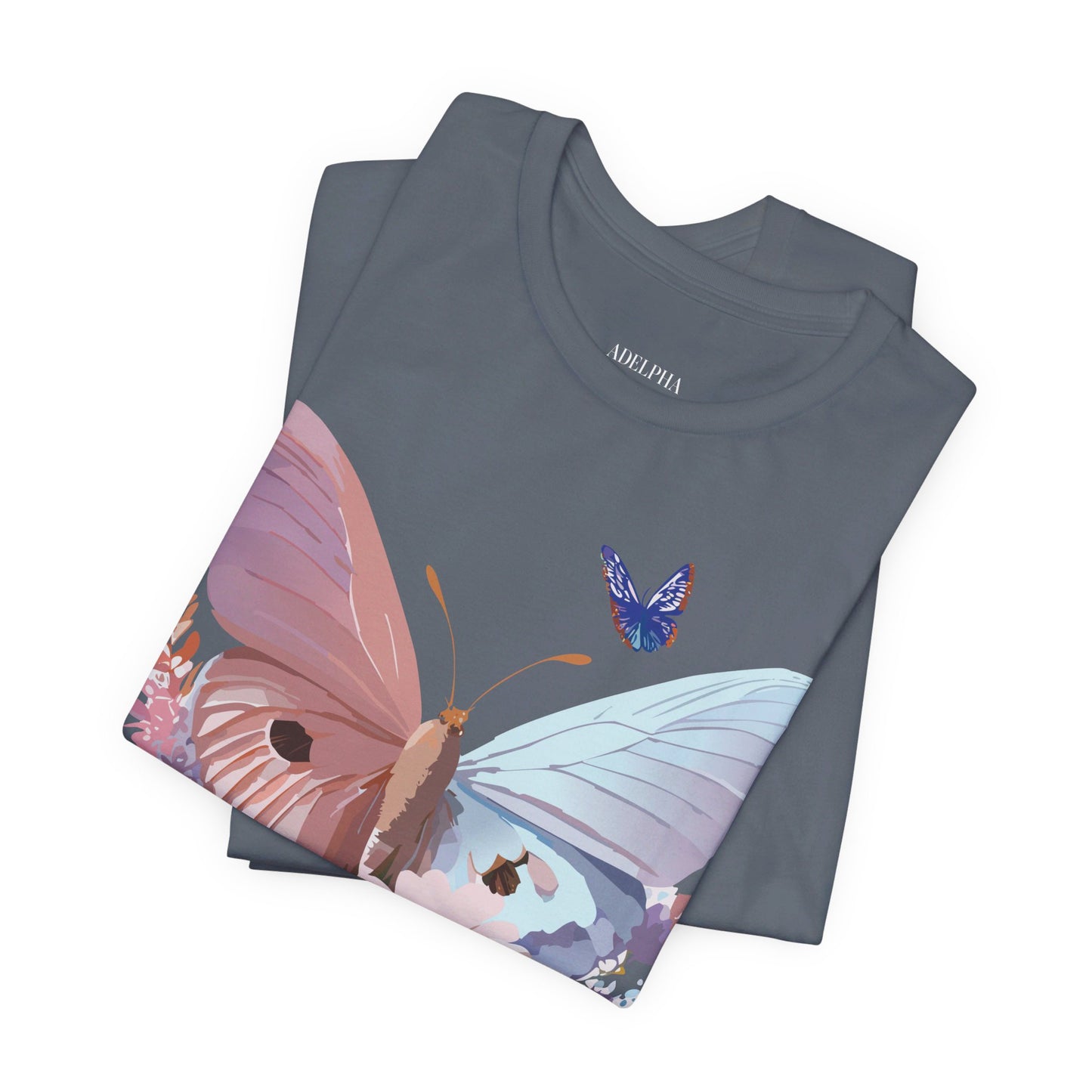 T-shirt en coton naturel avec papillon