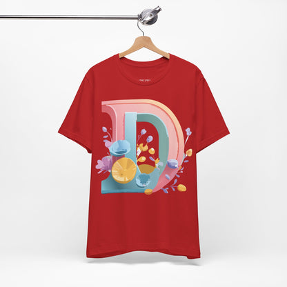 Natural Cotton Tee Shirt - Letters Collection - D Printify