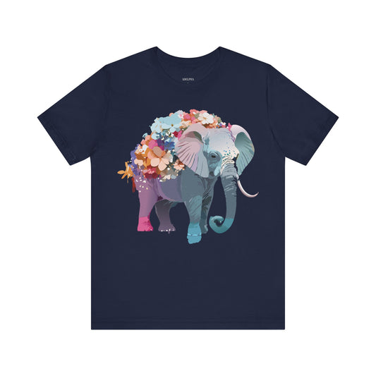 T-Shirt aus natürlicher Baumwolle mit Elefant