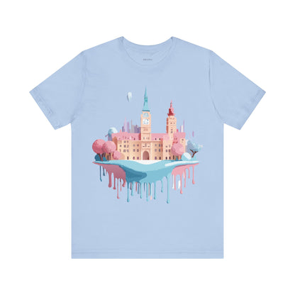 Natural Cotton Tee Shirt - Beautiful Places Collection - Prague Printify