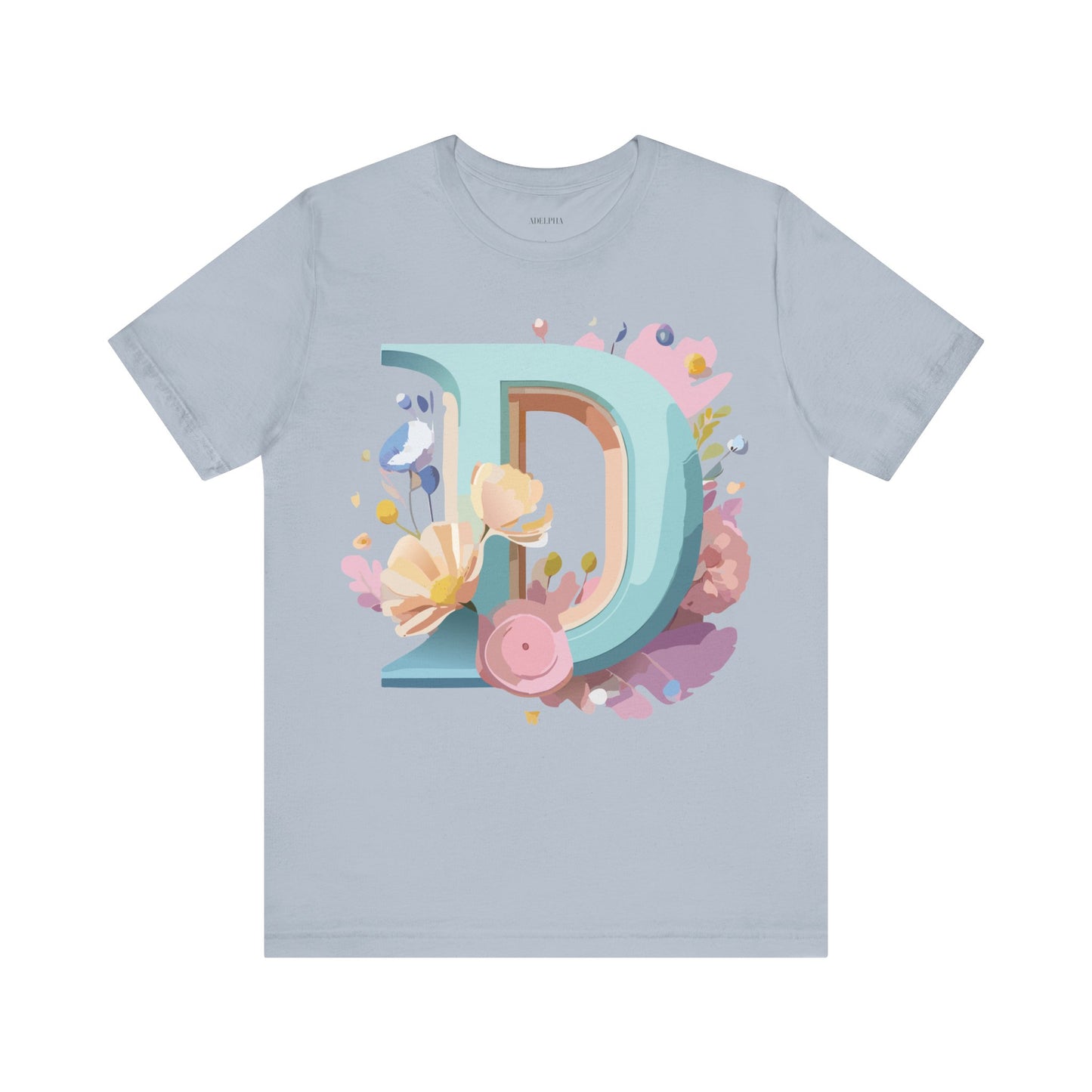 Natural Cotton Tee Shirt - Letters Collection - D