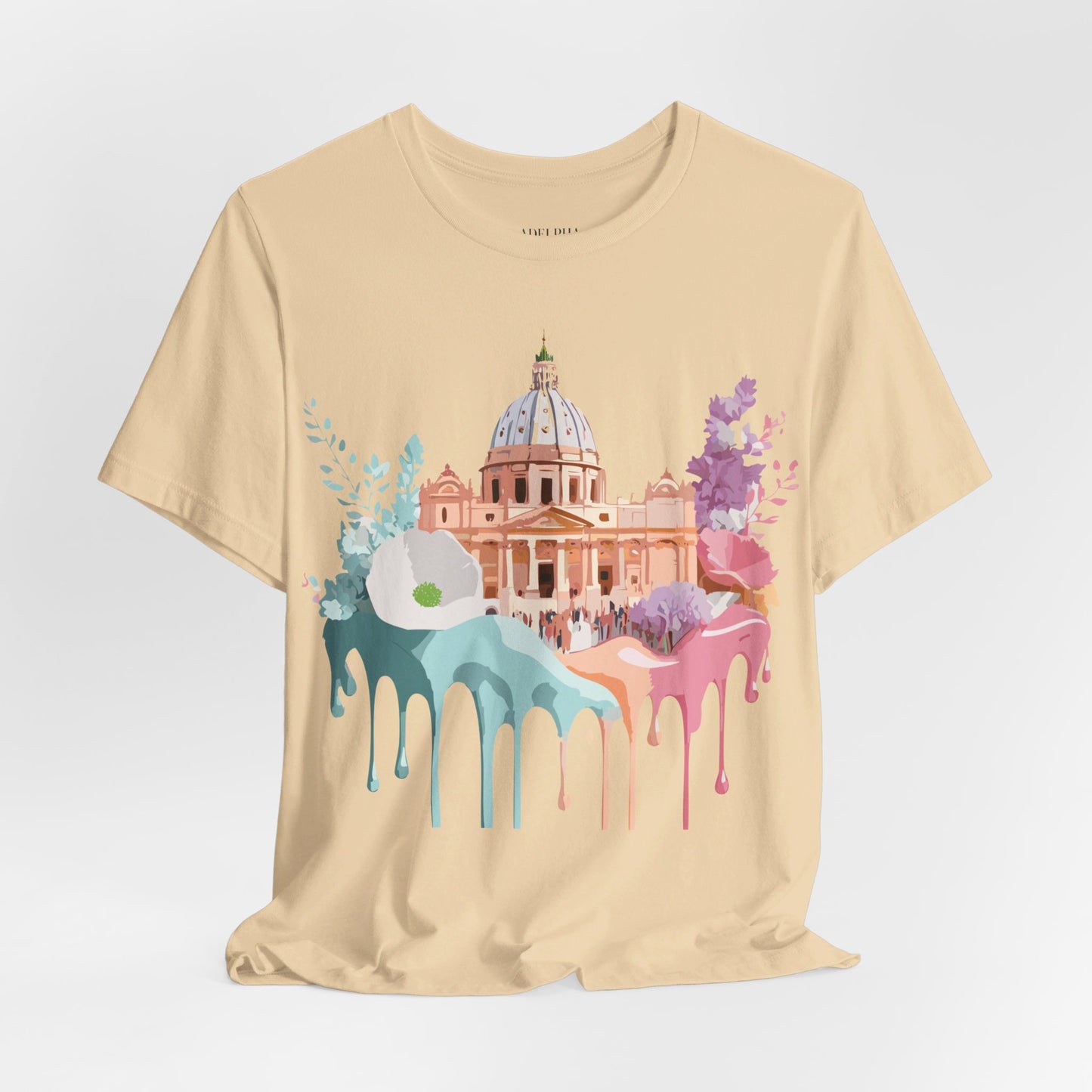 Natural Cotton Tee Shirt - Beautiful Places Collection - Rome