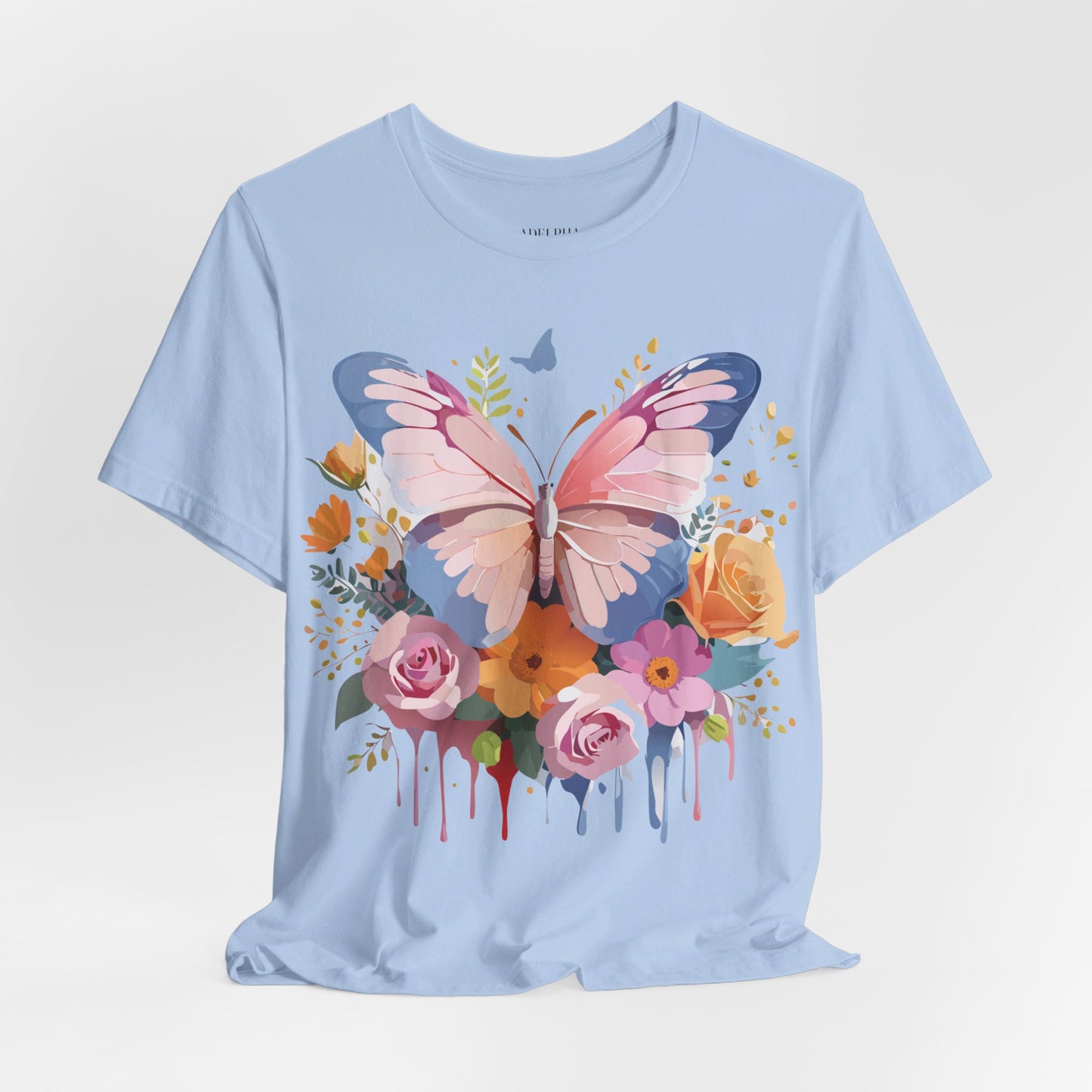 T-shirt en coton naturel avec papillon