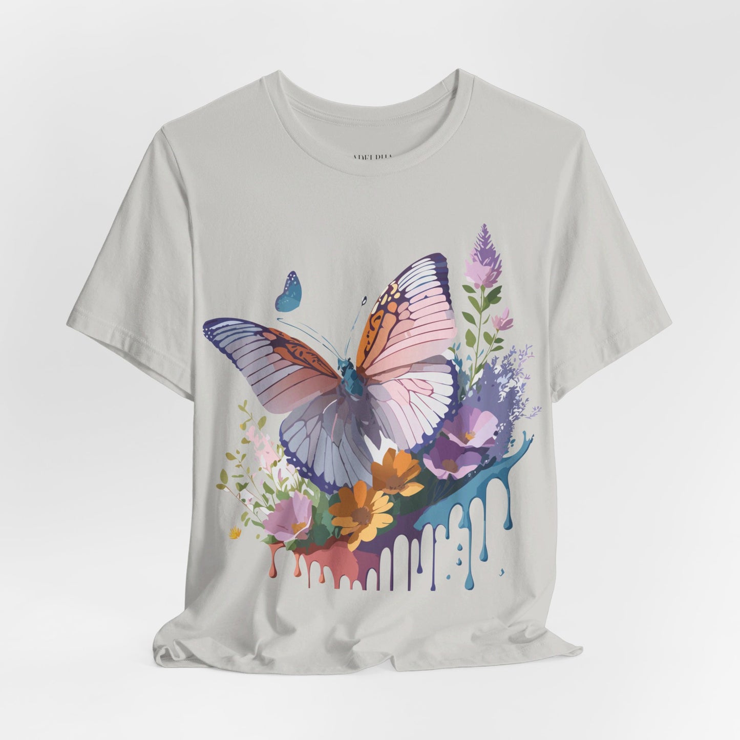 T-shirt en coton naturel avec papillon