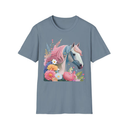 Horse Shirt Unisex Gildan Softstyle 64000 Cotton Tee With Animals