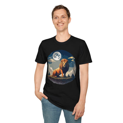 Lion Shirt Unisex Animal Tee Softstyle 64000 100 Percent Ring-Spun Cotton
