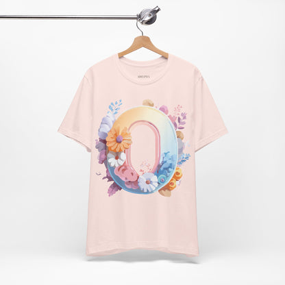 Natural Cotton Tee Shirt - Letters Collection - O Printify