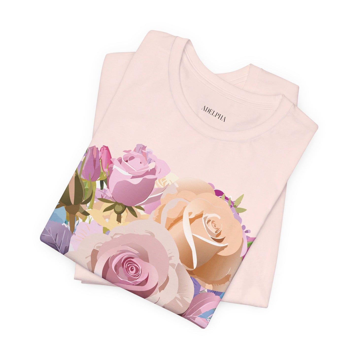 T-Shirt aus natürlicher Baumwolle mit Blumen