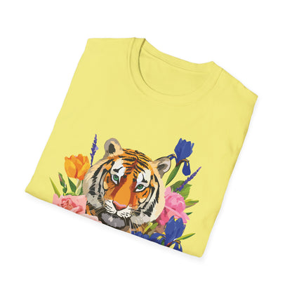 Tiger Shirt Unisex Animal Tee Gildan Softstyle 64000 100 Percent Cotton