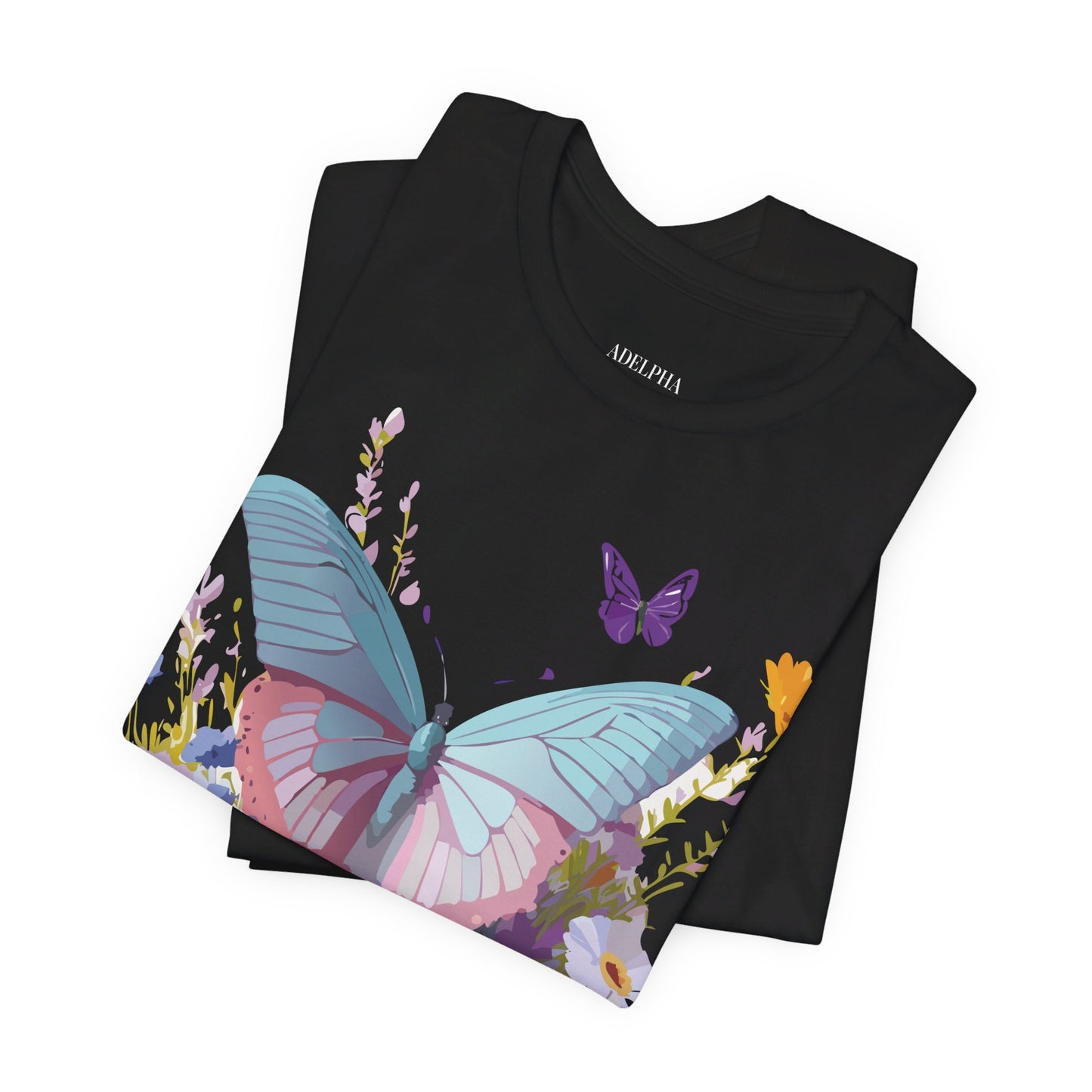 T-shirt en coton naturel avec papillon