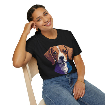 Dog Shirt Unisex Animal Print Tee Softstyle 100 Percent Cotton Gildan 64000