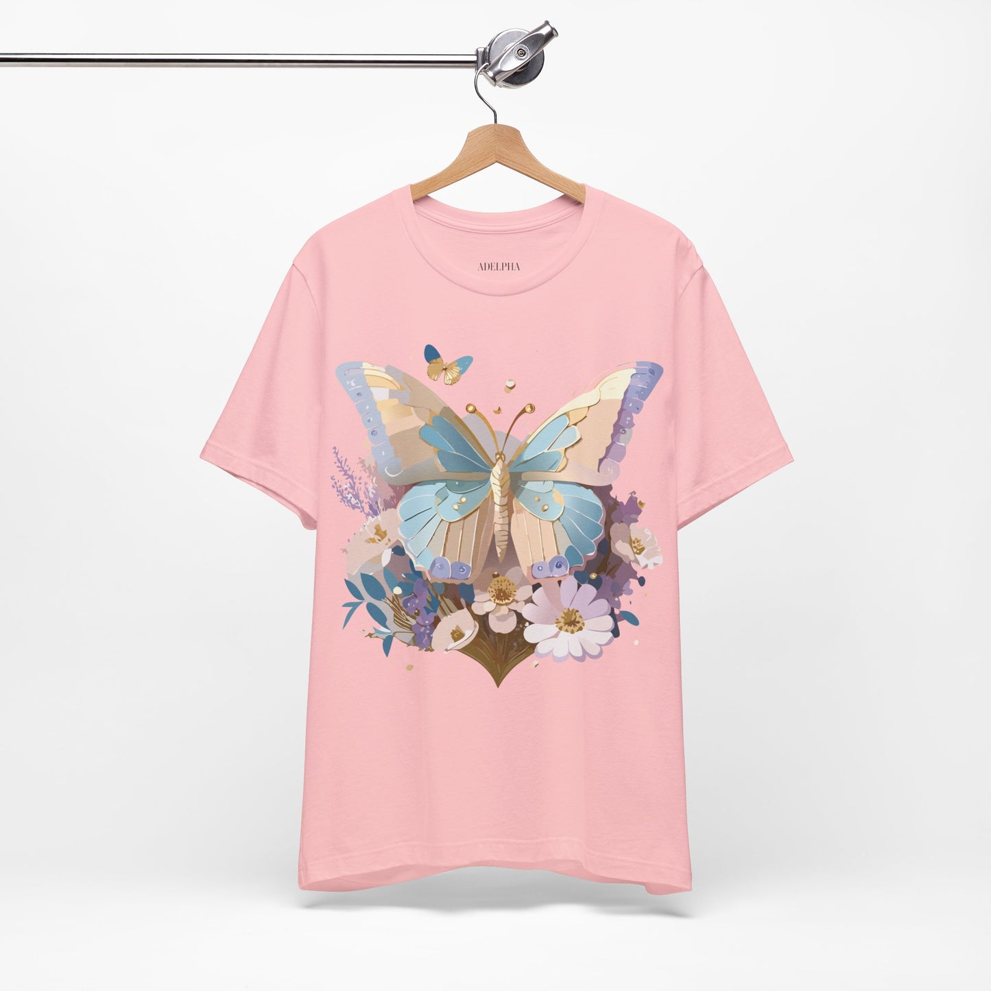 T-shirt en coton naturel avec papillon