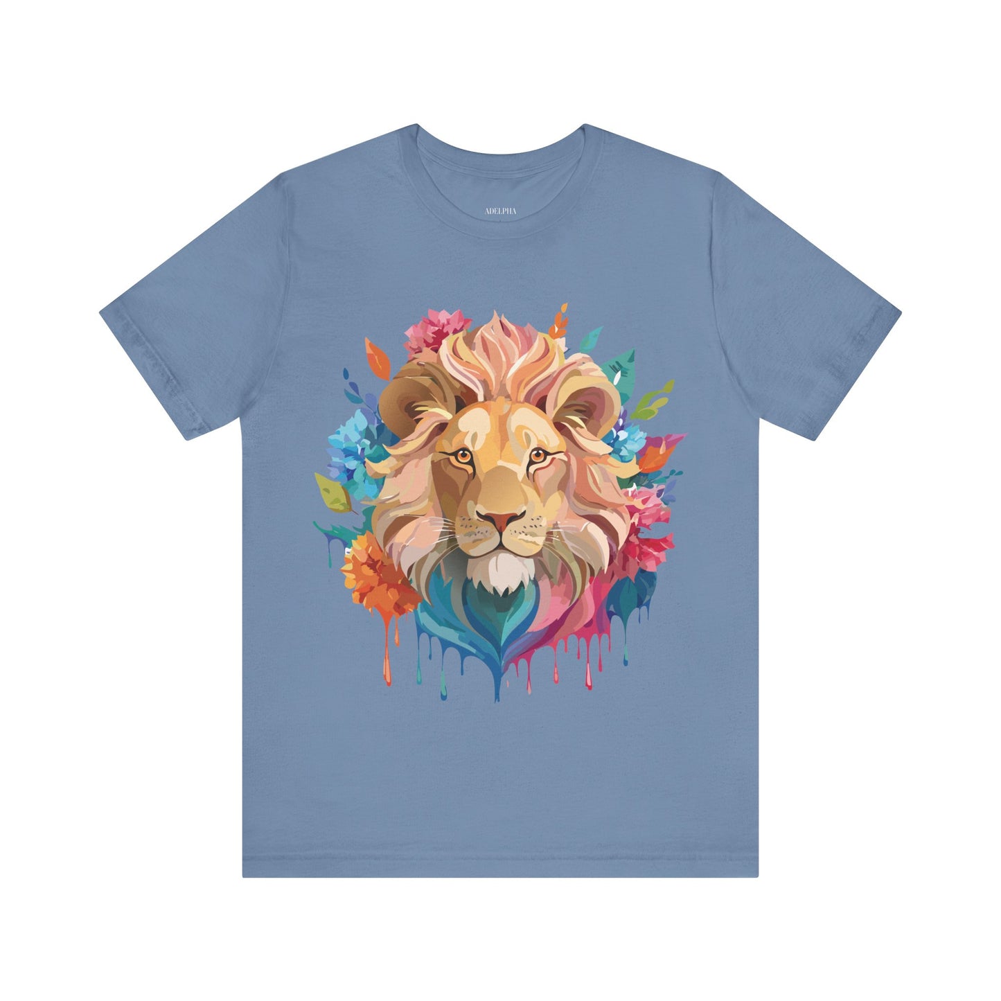 Natural Cotton Tee Shirt with Lion