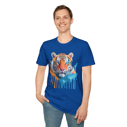 Tiger Shirt Unisex Animal Tee Ring Spun Cotton Gildan Softstyle Short Sleeve