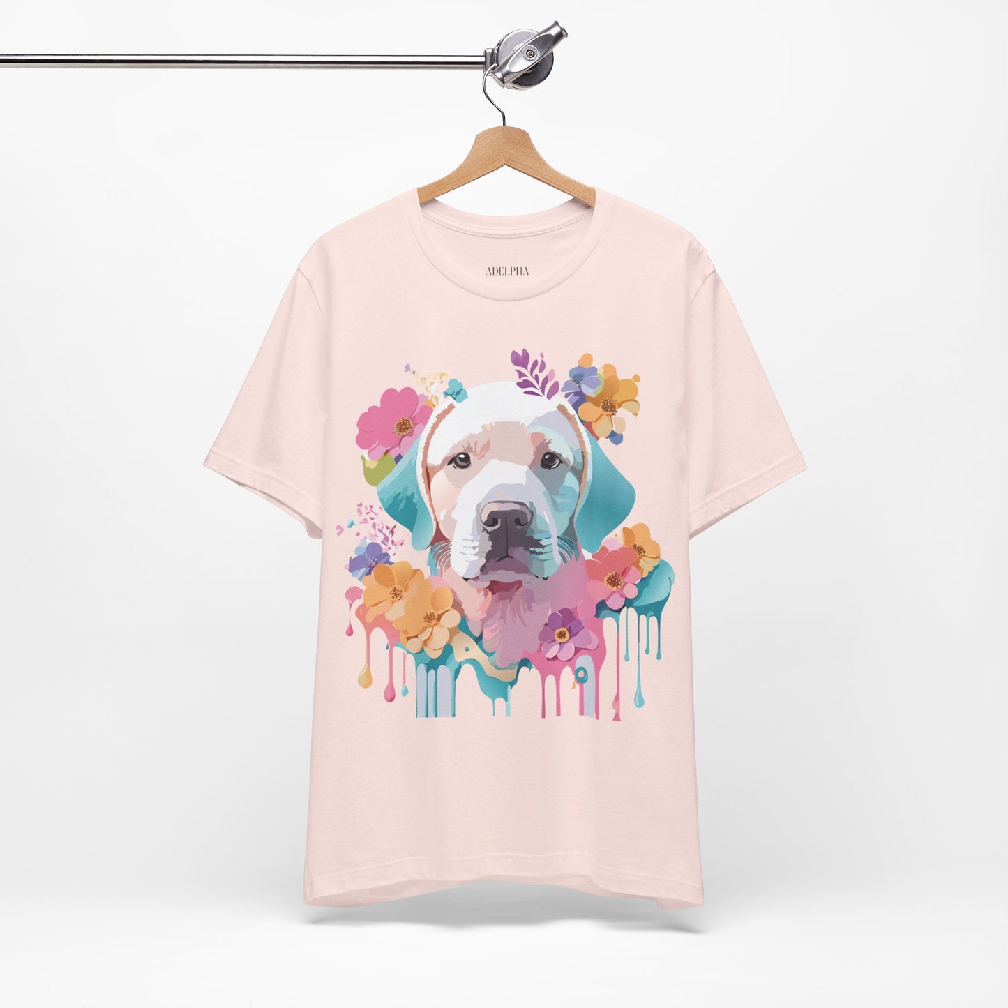 Natural Cotton Tee Shirt with Dog