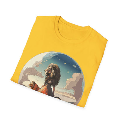 Lion Graphic T Shirt Unisex Softstyle 64000 Gildan 100 Percent Cotton Tee