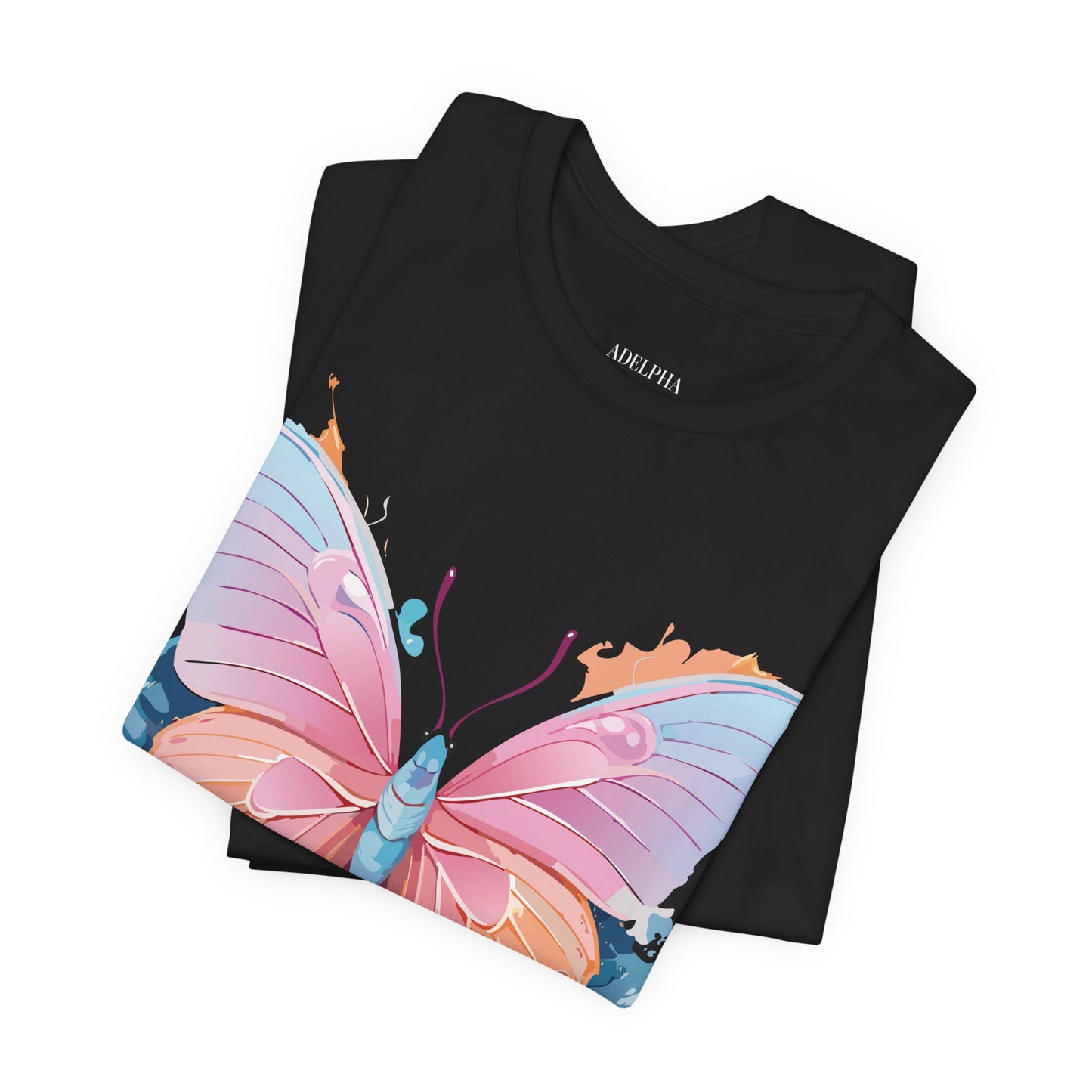 T-Shirt aus natürlicher Baumwolle mit Schmetterling