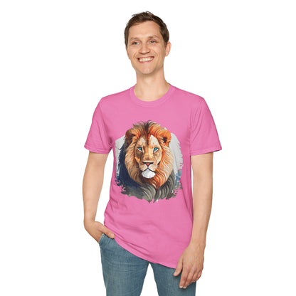 Lion Shirt Unisex Animal Tee Gildan Softstyle 64000 100 Percent Ring Spun Cotton
