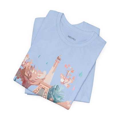 Natural Cotton Tee Shirt - Beautiful Places Collection - Paris Printify