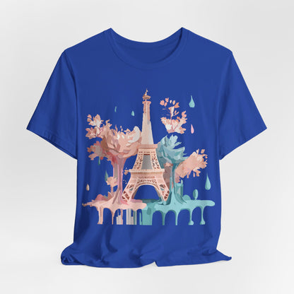 Natural Cotton Tee Shirt - Beautiful Places Collection - Paris Printify