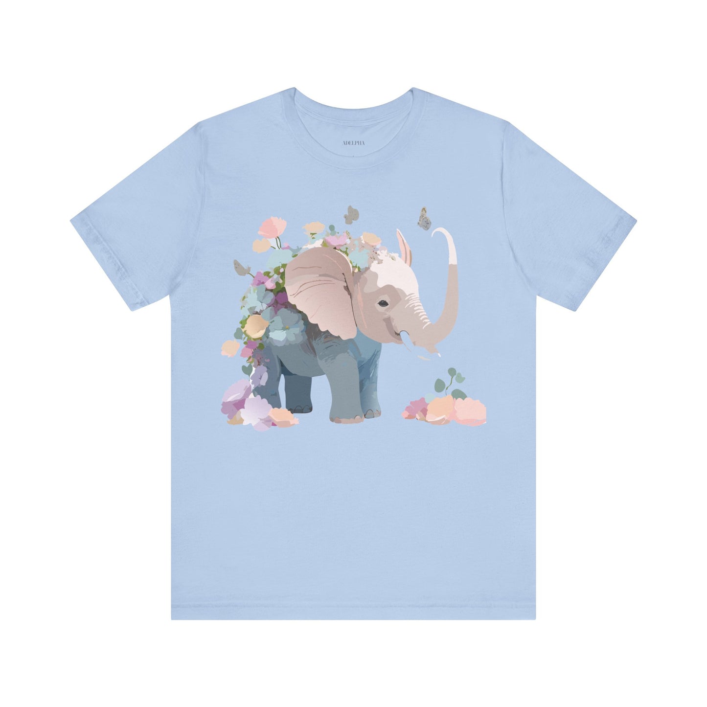 Natural Cotton Tee Shirt with Elephant