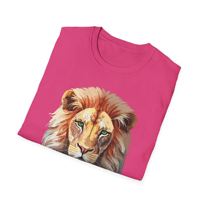 Gildan Softstyle Lion Shirt Unisex Floral Tee Animal Print Tee