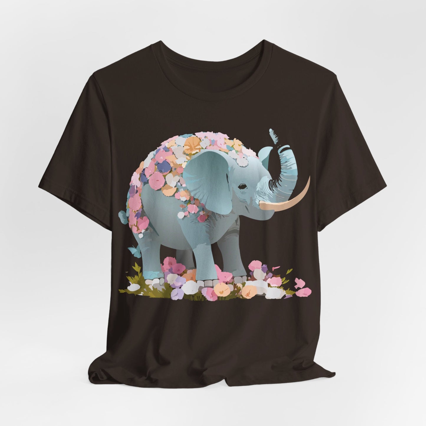 T-Shirt aus natürlicher Baumwolle mit Elefant